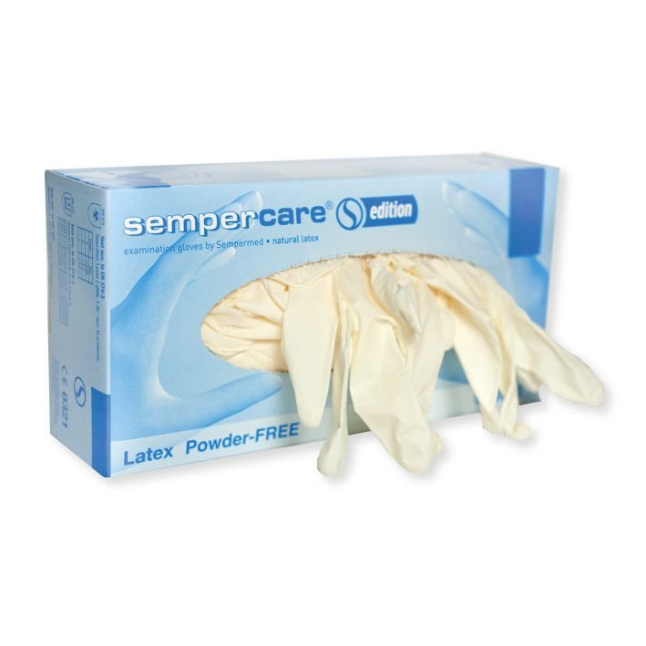 Sempermed Latex Comfort púdermentes S /fehér/